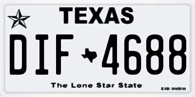 TX license plate DIF4688