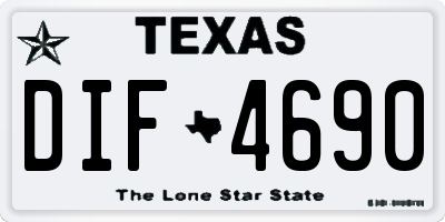 TX license plate DIF4690