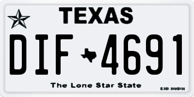 TX license plate DIF4691
