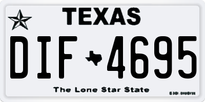TX license plate DIF4695