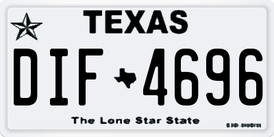 TX license plate DIF4696