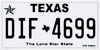 TX license plate DIF4699