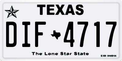 TX license plate DIF4717