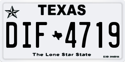 TX license plate DIF4719