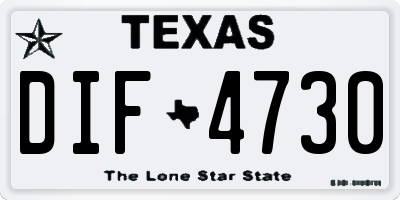 TX license plate DIF4730