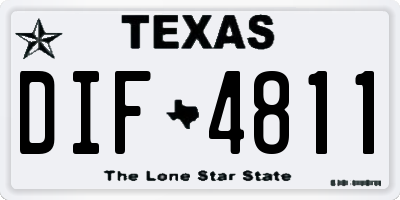 TX license plate DIF4811