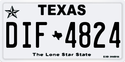TX license plate DIF4824