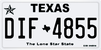 TX license plate DIF4855