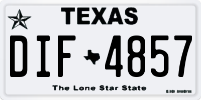 TX license plate DIF4857