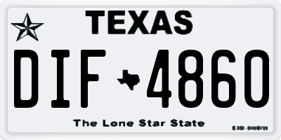 TX license plate DIF4860