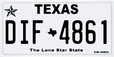 TX license plate DIF4861