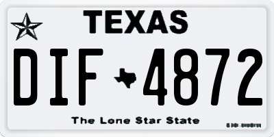 TX license plate DIF4872