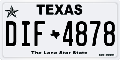 TX license plate DIF4878