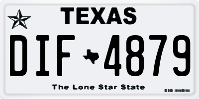 TX license plate DIF4879