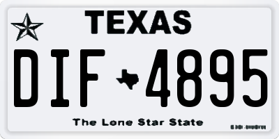 TX license plate DIF4895