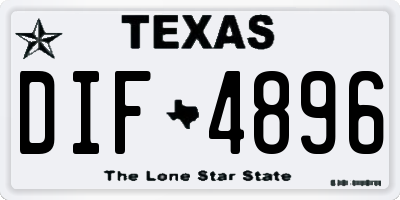 TX license plate DIF4896