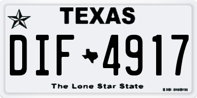 TX license plate DIF4917