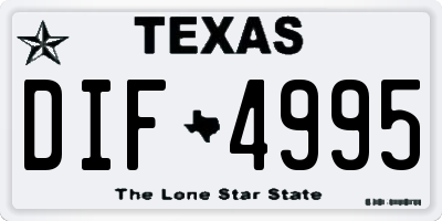 TX license plate DIF4995