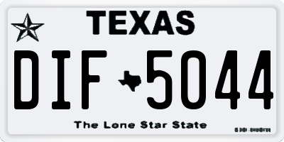 TX license plate DIF5044