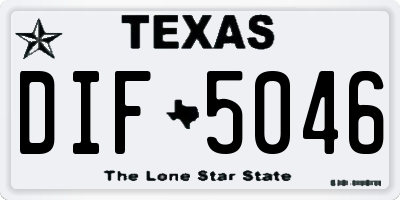 TX license plate DIF5046