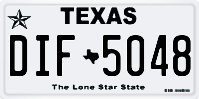 TX license plate DIF5048