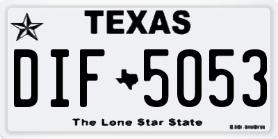 TX license plate DIF5053