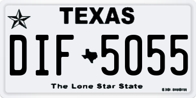 TX license plate DIF5055
