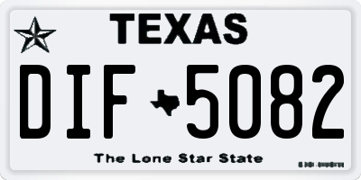 TX license plate DIF5082