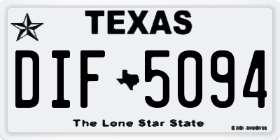 TX license plate DIF5094