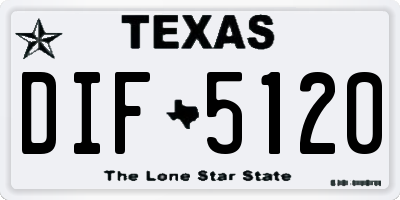 TX license plate DIF5120