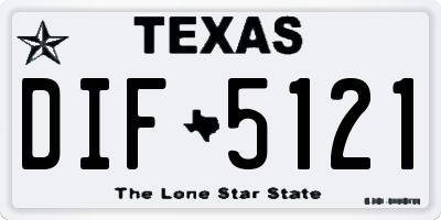 TX license plate DIF5121