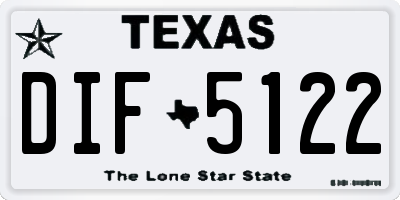 TX license plate DIF5122
