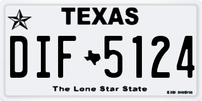 TX license plate DIF5124