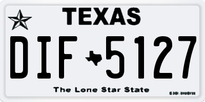TX license plate DIF5127