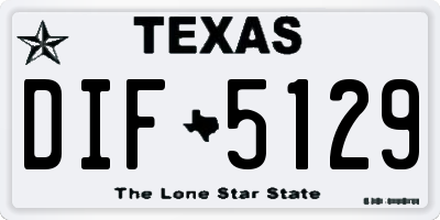 TX license plate DIF5129