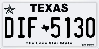 TX license plate DIF5130