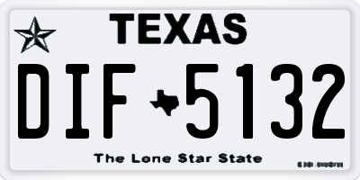 TX license plate DIF5132