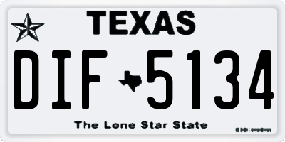 TX license plate DIF5134