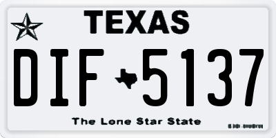 TX license plate DIF5137