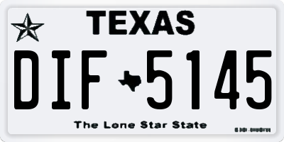 TX license plate DIF5145