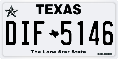 TX license plate DIF5146
