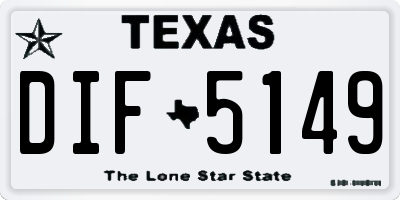 TX license plate DIF5149