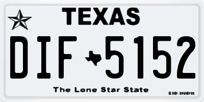 TX license plate DIF5152