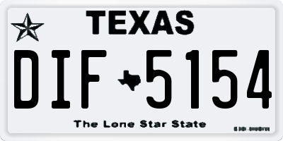 TX license plate DIF5154