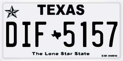 TX license plate DIF5157