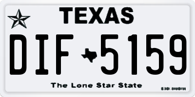TX license plate DIF5159