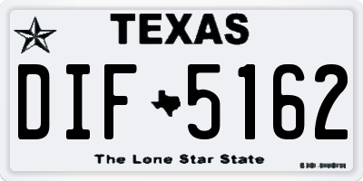 TX license plate DIF5162