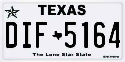 TX license plate DIF5164