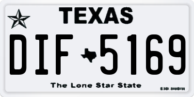 TX license plate DIF5169
