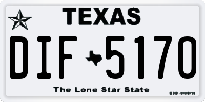 TX license plate DIF5170